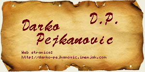 Darko Pejkanović vizit kartica
